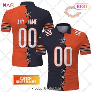 Personalized NFL Chicago Bears Mix Jersey Style Polo Shirt