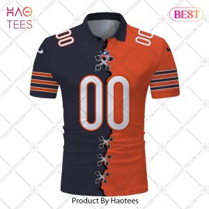 Personalized NFL Chicago Bears Mix Jersey Style Polo Shirt