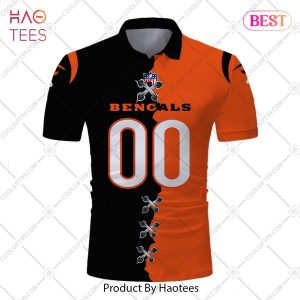Personalized NFL Cincinnati Bengals Mix Jersey Style Polo Shirt