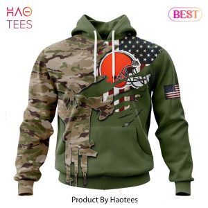 Personalized NFL Cleveland Browns Special Camo Design For Veterans Day Hoodie, T-Shirt, Zip Hoodie, Sweatshirt