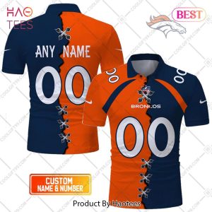 Personalized NFL Denver Broncos Mix Jersey Style Polo Shirt