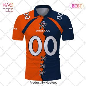Personalized NFL Denver Broncos Mix Jersey Style Polo Shirt
