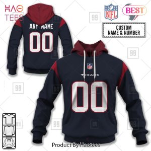 Personalized NFL Houston Texans Home Jersey Style Hoodie, T-Shirt, Zip Hoodie, Sweatshirt