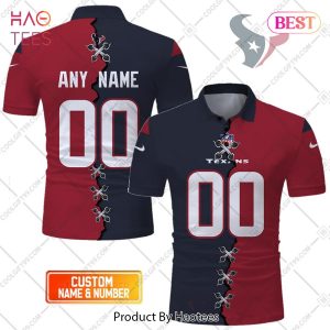 Personalized NFL Houston Texans Mix Jersey Style Polo Shirt