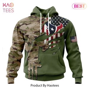 Personalized NFL Houston Texans Special Camo Design For Veterans Day Hoodie, T-Shirt, Zip Hoodie, Sweatshirt