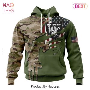 Personalized NFL Las Vegas Raiders Special Camo Design For Veterans Day Hoodie, T-Shirt, Zip Hoodie, Sweatshirt