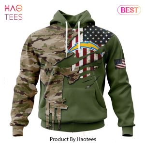 Personalized NFL Los Angeles Chargers Special Camo Design For Veterans Day Hoodie, T-Shirt, Zip Hoodie, Sweatshirt