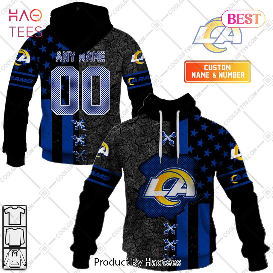 Personalized NFL Los Angeles Rams flag special design Hoodie, T-Shirt, Zip Hoodie, Sweatshirt