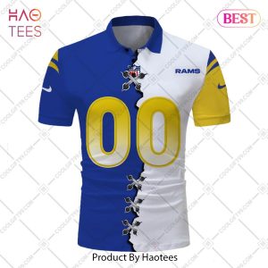 Personalized NFL Los Angeles Rams Mix Jersey Style Polo Shirt