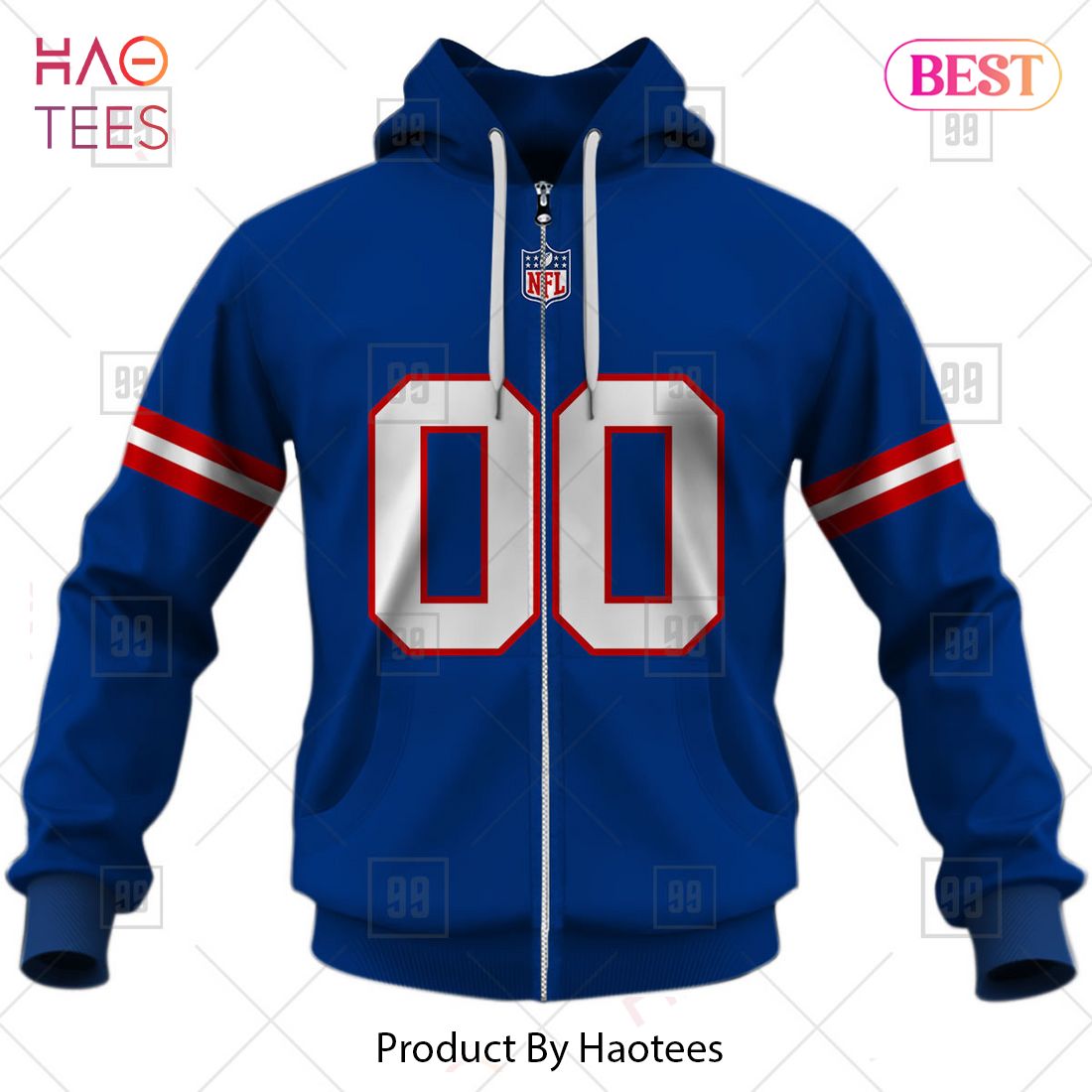 Personalized NFL New York Giants Home Jersey Style Hoodie T Shirt