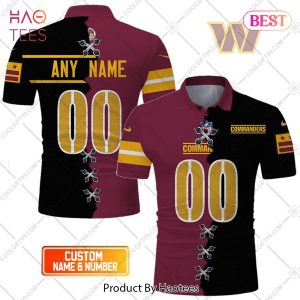 Personalized NFL Washington Commanders Mix Jersey Style Polo Shirt
