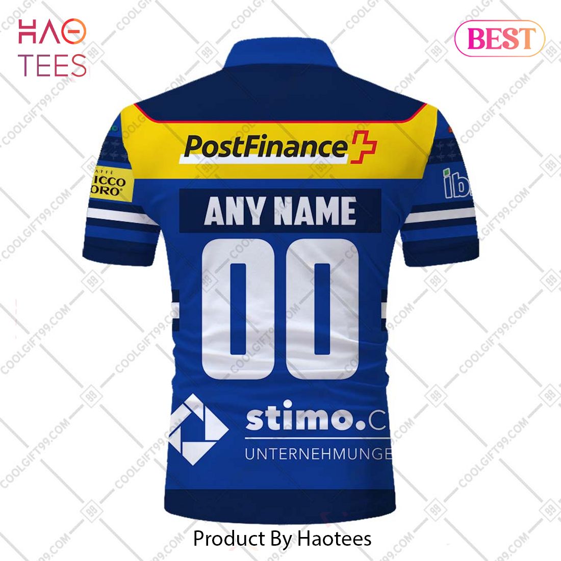 Personalized NL Hockey EHC Kloten Home jersey Style Polo Shirt Personalized NL Hockey EHC Kloten Home jersey Style Polo Shirt