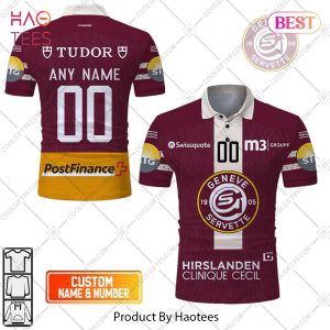 Personalized NL Hockey Geneve Servette HC Home jersey Style Polo Shirt