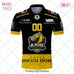 Personalized NL Hockey HC Ajoie Home jersey Style Polo Shirt