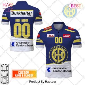 Personalized NL Hockey HC Davos Home jersey Style Polo Shirt