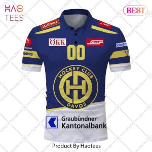 Personalized NL Hockey HC Davos Home jersey Style Polo Shirt