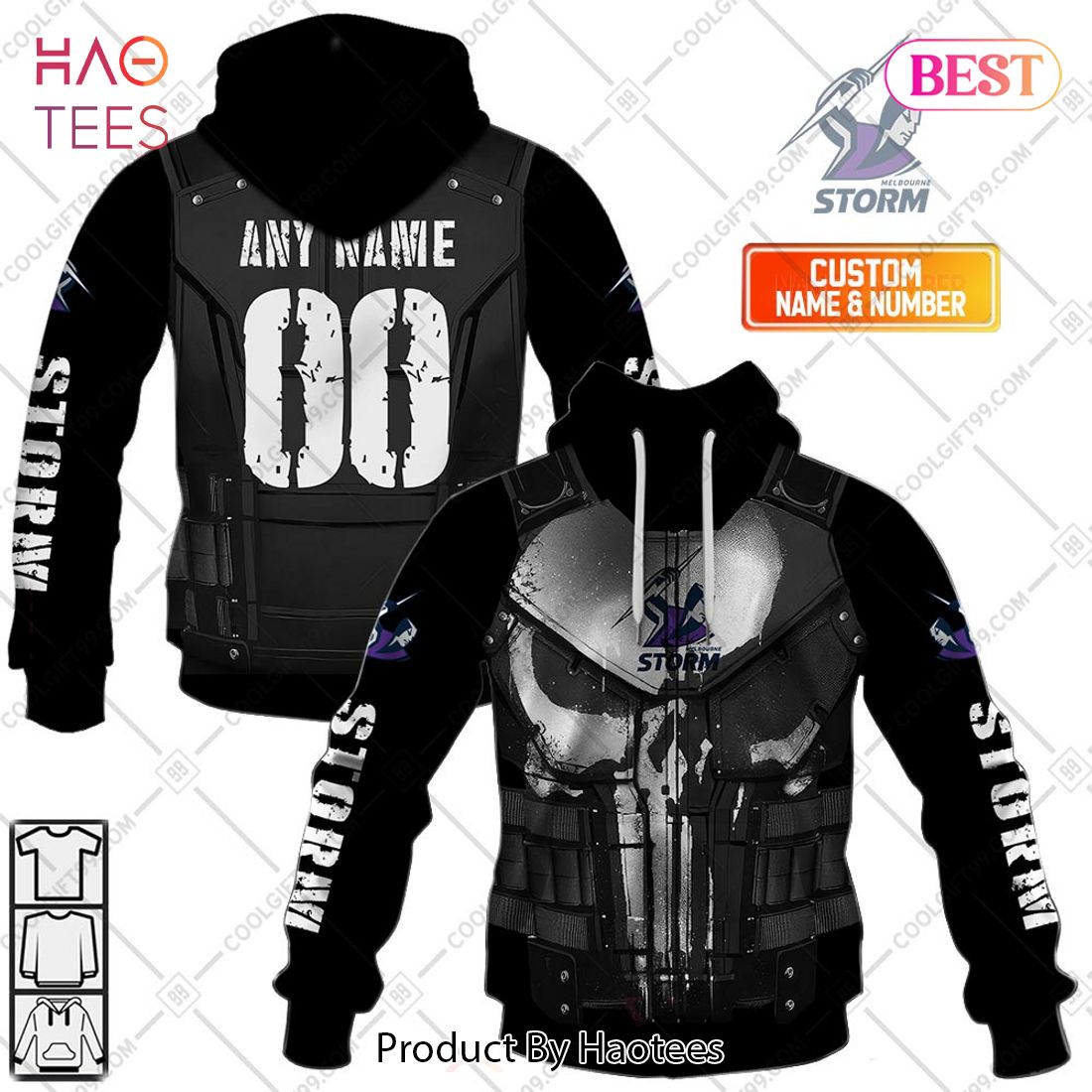 Personalized NRL Melbourne Storm Punisher Hoodie, T-Shirt, Zip Hoodie, Sweatshirt