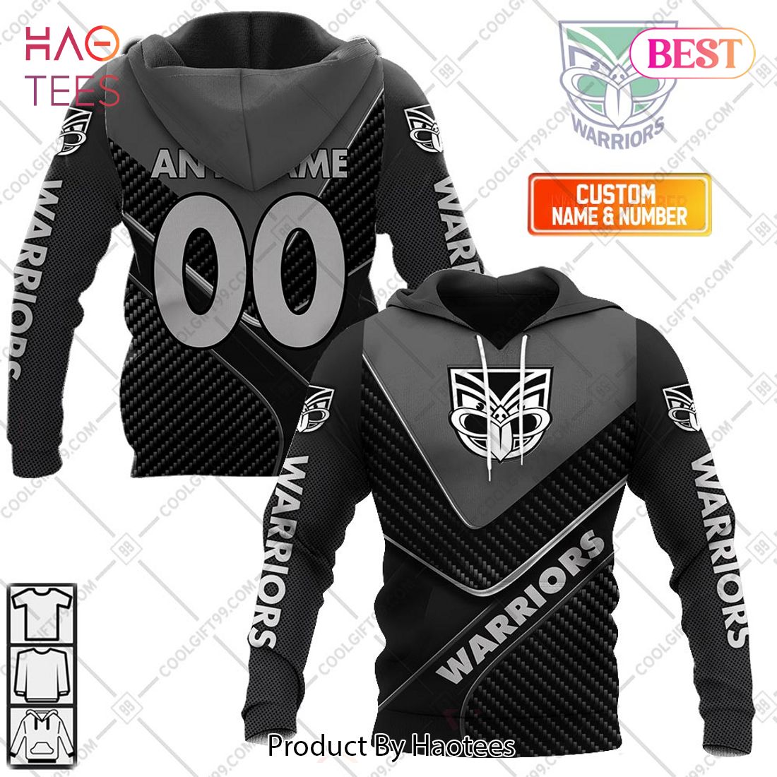 Personalized NRL New Zealand Warriors Carbon Hoodie, T-Shirt, Zip Hoodie, Sweatshirt