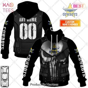 Personalized NRL North Queensland Cowboys Punisher Hoodie, T-Shirt, Zip Hoodie, Sweatshirt