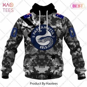 Personalized NRL Parramatta Eels Special Camo Military Flag Hoodie, T-Shirt, Zip Hoodie, Sweatshirt