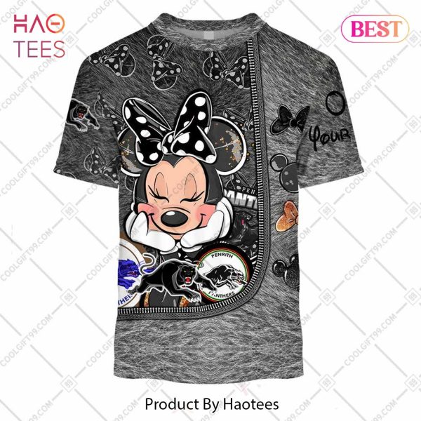 Personalized NRL Penrith Panthers Logo and Minnie Mouse Design Hoodie, T-Shirt, Zip Hoodie, Sweatshirt