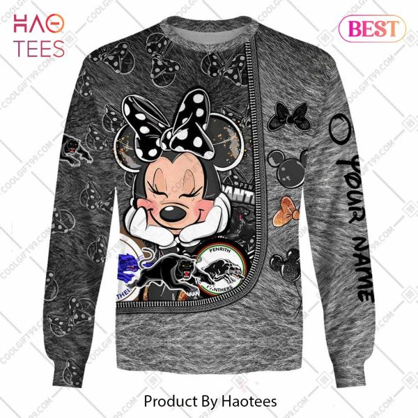 Personalized NRL Penrith Panthers Logo and Minnie Mouse Design Hoodie, T-Shirt, Zip Hoodie, Sweatshirt
