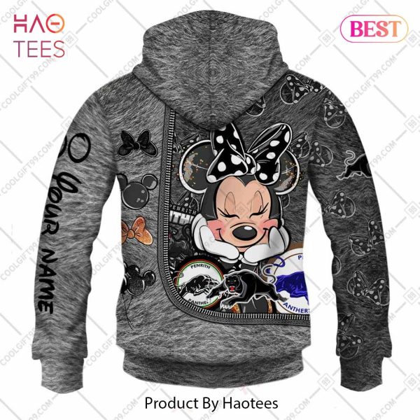 Personalized NRL Penrith Panthers Logo and Minnie Mouse Design Hoodie, T-Shirt, Zip Hoodie, Sweatshirt