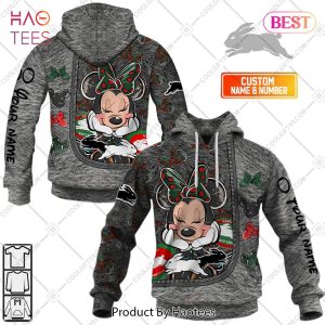 Personalized NRL South Sydney Rabbitohs Logo and Minnie Mouse Design Hoodie, T-Shirt, Zip Hoodie, Sweatshirt