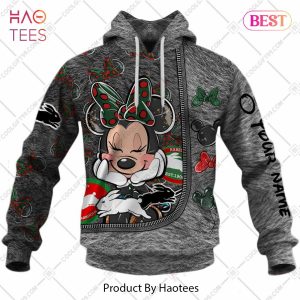 Personalized NRL South Sydney Rabbitohs Logo and Minnie Mouse Design Hoodie, T-Shirt, Zip Hoodie, Sweatshirt