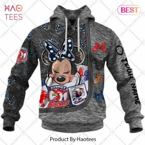 Personalized NRL Sydney Roosters Logo and Minnie Mouse Design Hoodie, T-Shirt, Zip Hoodie, Sweatshirt