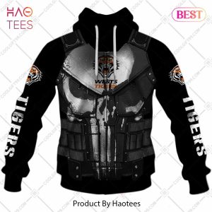 Personalized NRL Wests Tigers Punisher Hoodie, T-Shirt, Zip Hoodie, Sweatshirt