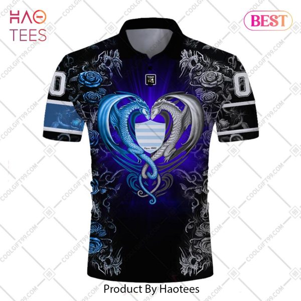 Personalized Racing 92 Rugby Rose Dragons Design Polo Shirt