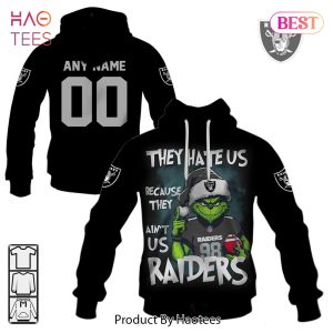 Personalized Raiders Grinch They hate us because they ain’t us Raiders Hoodie, T-Shirt, Zip Hoodie, Sweatshirt