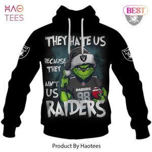 Personalized Raiders Grinch They hate us because they ain’t us Raiders Hoodie, T-Shirt, Zip Hoodie, Sweatshirt