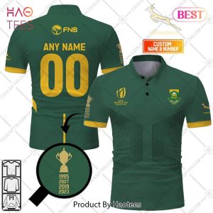 Personalized Rugby World Cup 2023 Champions Springboks South Africa Rugby Jersey Style Polo Shirt