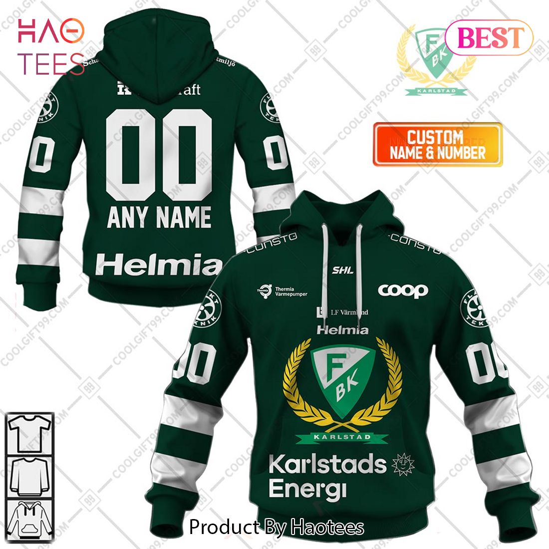 Personalized SHL Farjestad BK Home jersey Style Hoodie, T-Shirt, Zip Hoodie, Sweatshirt