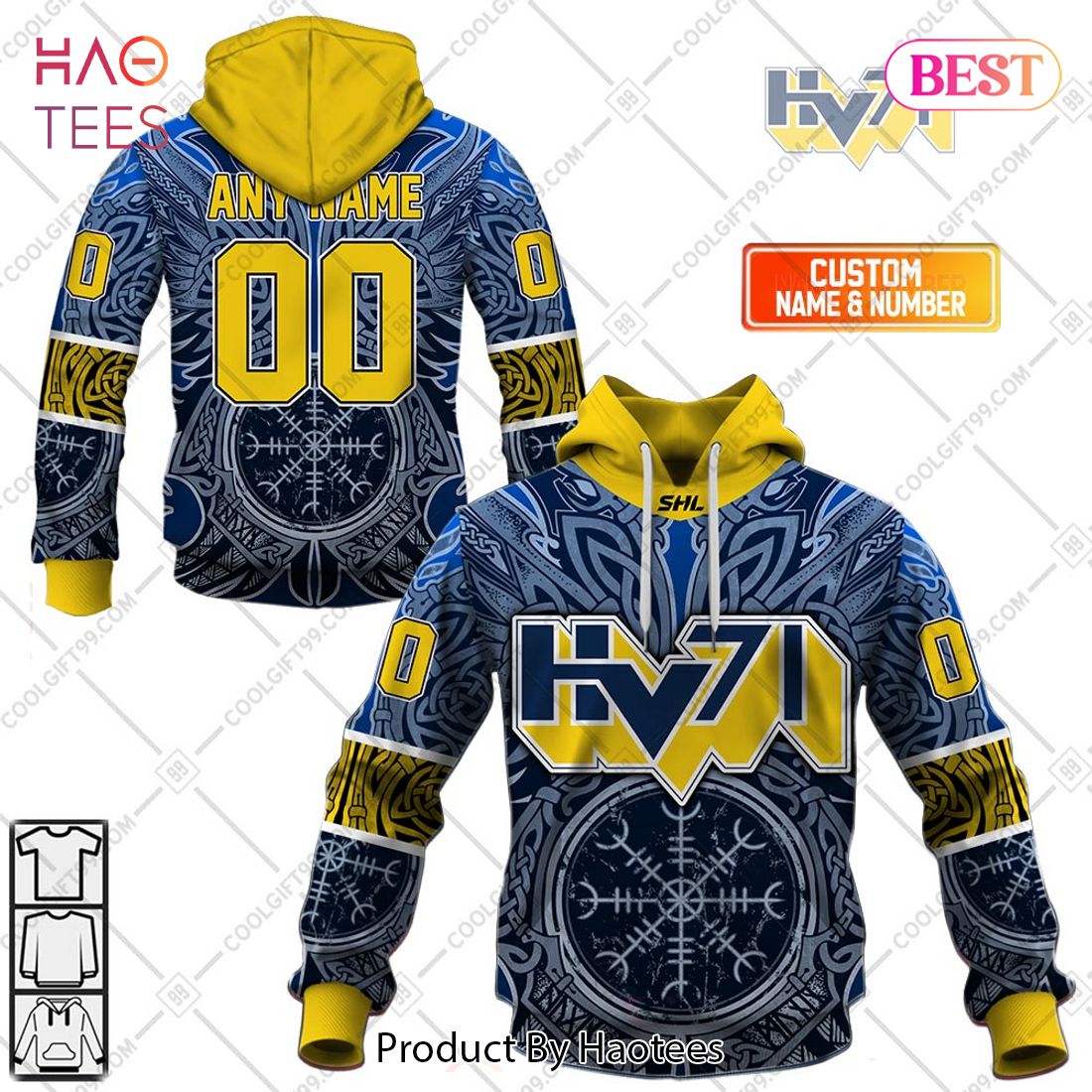 Personalized SHL HV71 Special Viking Design Hoodie, T-Shirt, Zip Hoodie, Sweatshirt