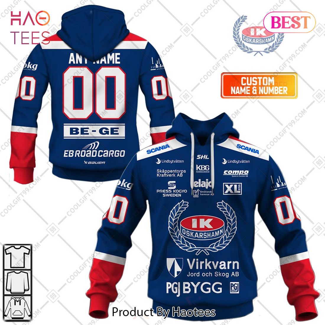 Personalized SHL IK Oskarshamn Home jersey Style Hoodie, T-Shirt, Zip Hoodie, Sweatshirt