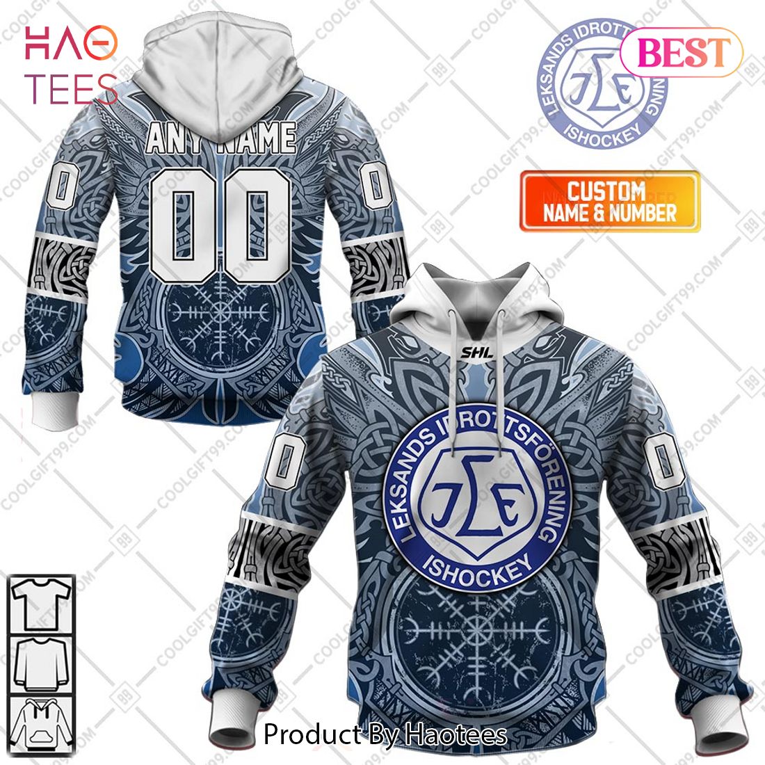 Personalized SHL Leksands IF Special Viking Design Hoodie, T-Shirt, Zip Hoodie, Sweatshirt