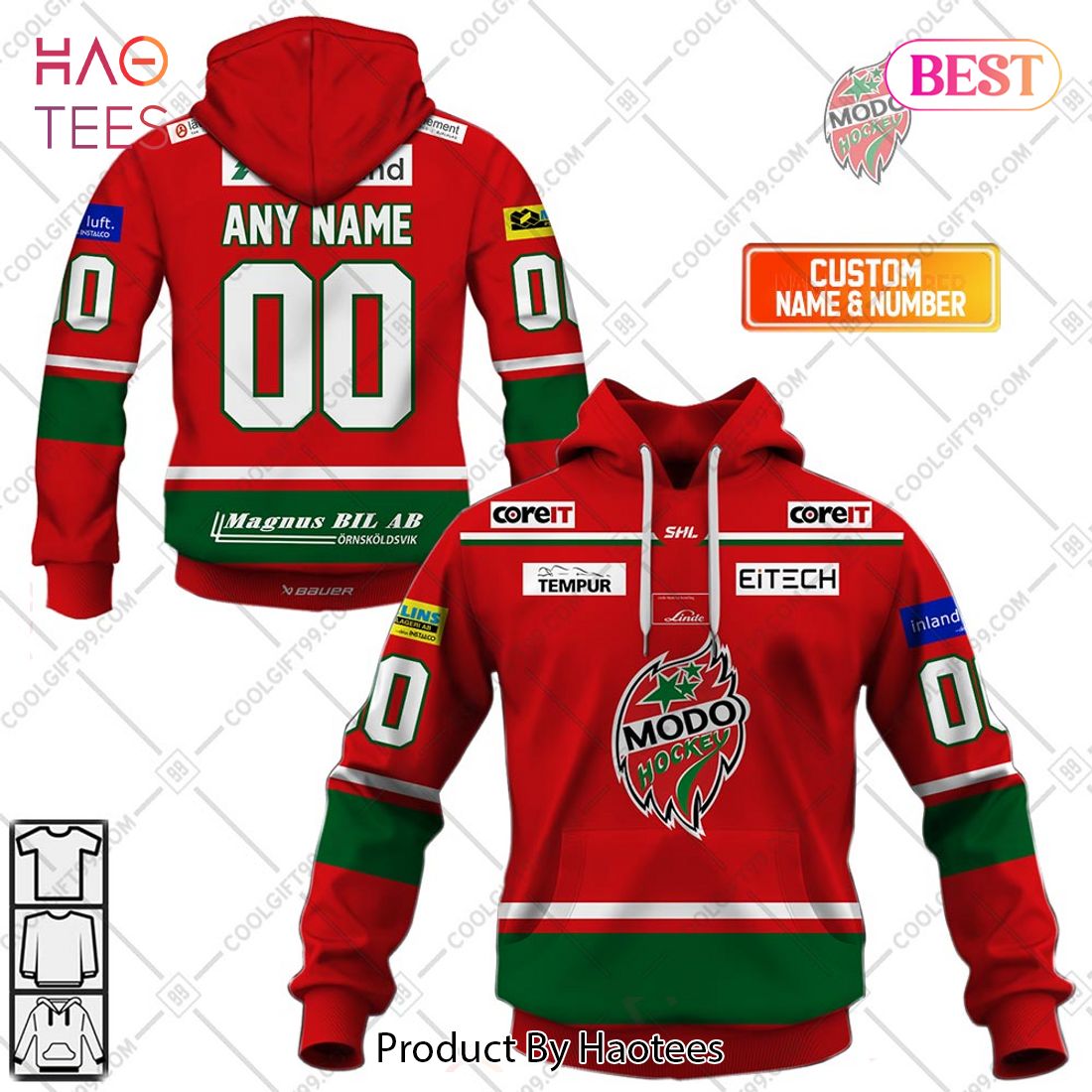 Personalized SHL Modo Hockey Home jersey Style Hoodie, T-Shirt, Zip Hoodie, Sweatshirt