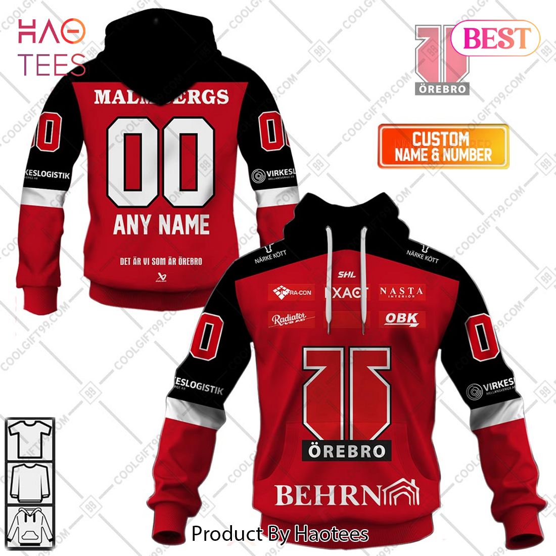 Personalized SHL Orebro HK Home jersey Style Hoodie, T-Shirt, Zip Hoodie, Sweatshirt