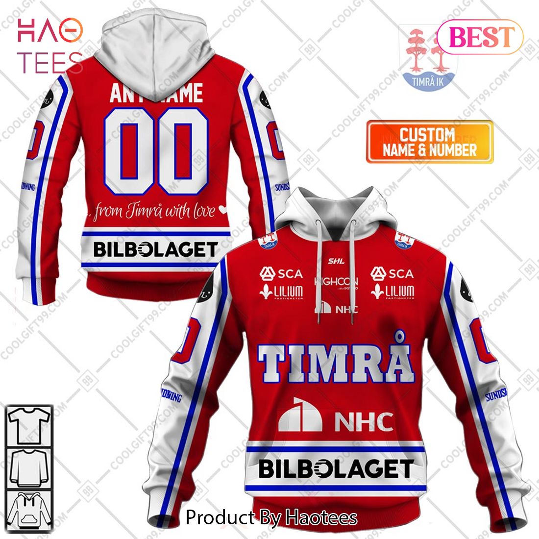 Personalized SHL Timra IK Home jersey Style Hoodie, T-Shirt, Zip Hoodie, Sweatshirt