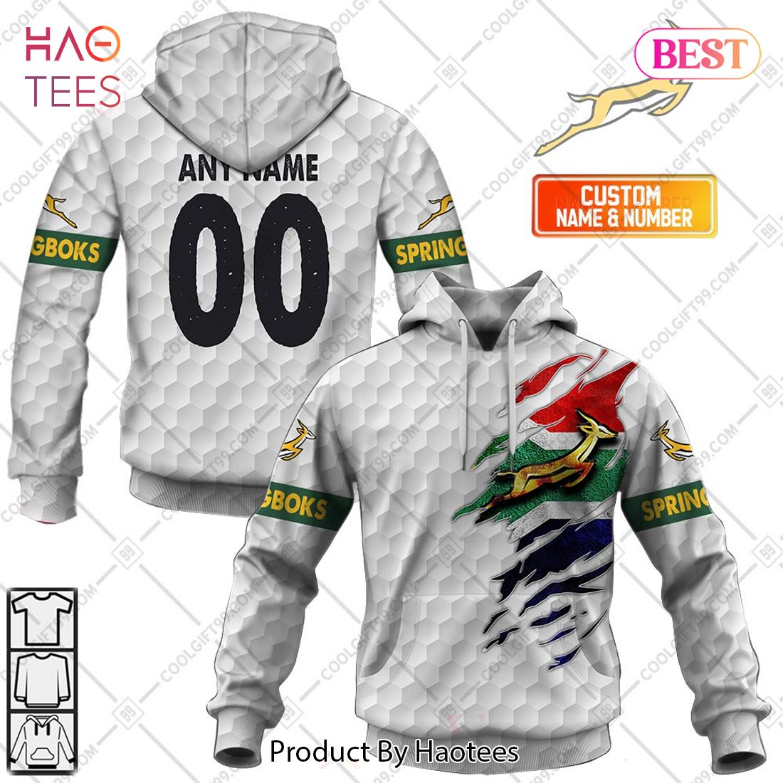 Personalized Springboks South Africa Golf Style Hoodie, T-Shirt, Zip Hoodie, Sweatshirt