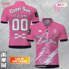 Personalized Section Paloise Rugby Rose Dragons Design Polo Shirt