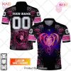Personalized Stade Francais Paris Rugby Rose Dragons Design Polo Shirt