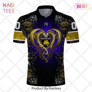 Personalized Stade Rochelais Rugby Rose Dragons Design Polo Shirt