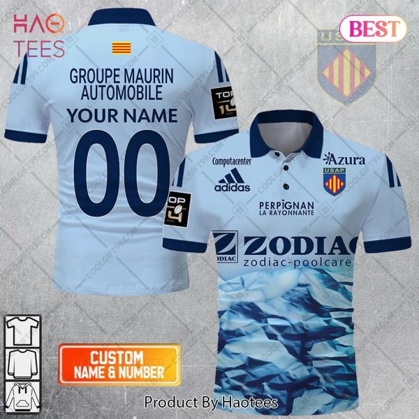 Personalized USA Perpignan Rugby 2023 Jersey Style Polo Shirt