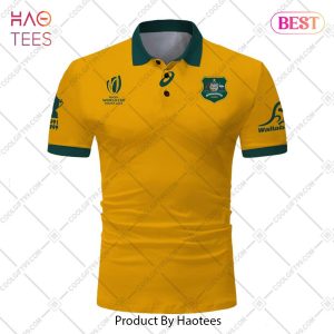 Rugby World Cup 2023 Australia Rugby Wallabies Home Jersey Style Polo Shirt