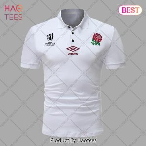 Rugby World Cup 2023 England Rugby Home Jersey Style Polo Shirt