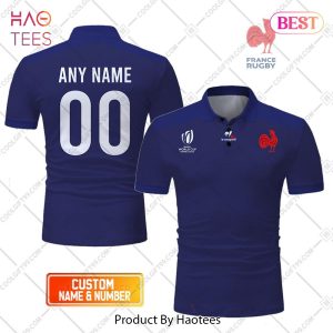 Rugby World Cup 2023 France Rugby Home Jersey Style Polo Shirt